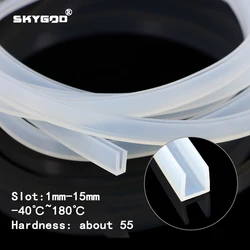 1m Silicone Rubber Seal Strip U Shape Solid Gasket Soft Window Car Door Shower Frameless Glass Edge Weatherstrip Protect