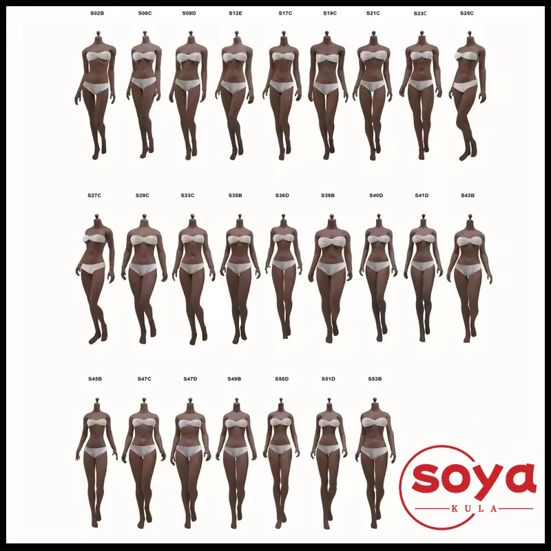 Tbleague 1/6 escala feminina pele escura super flexível corpo sem costura 12 ''soldado figura de ação corpo bonecas