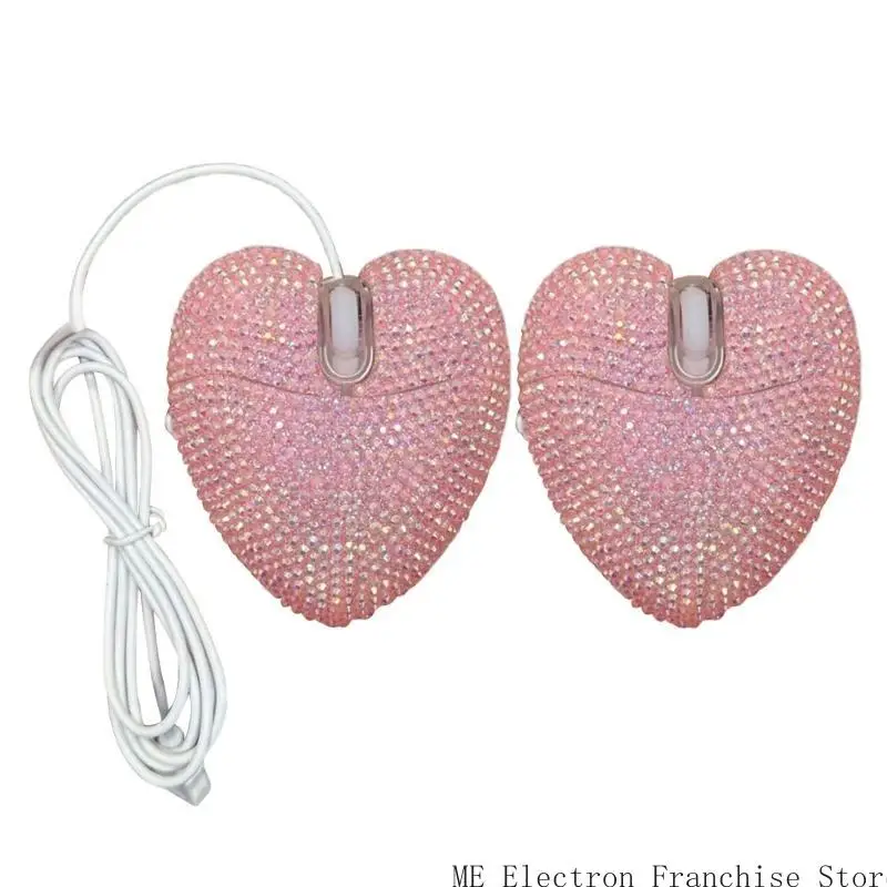 

T5EA Comfortable Ergonomic Wireless Mouse With Stunningly Heart Blings Accent