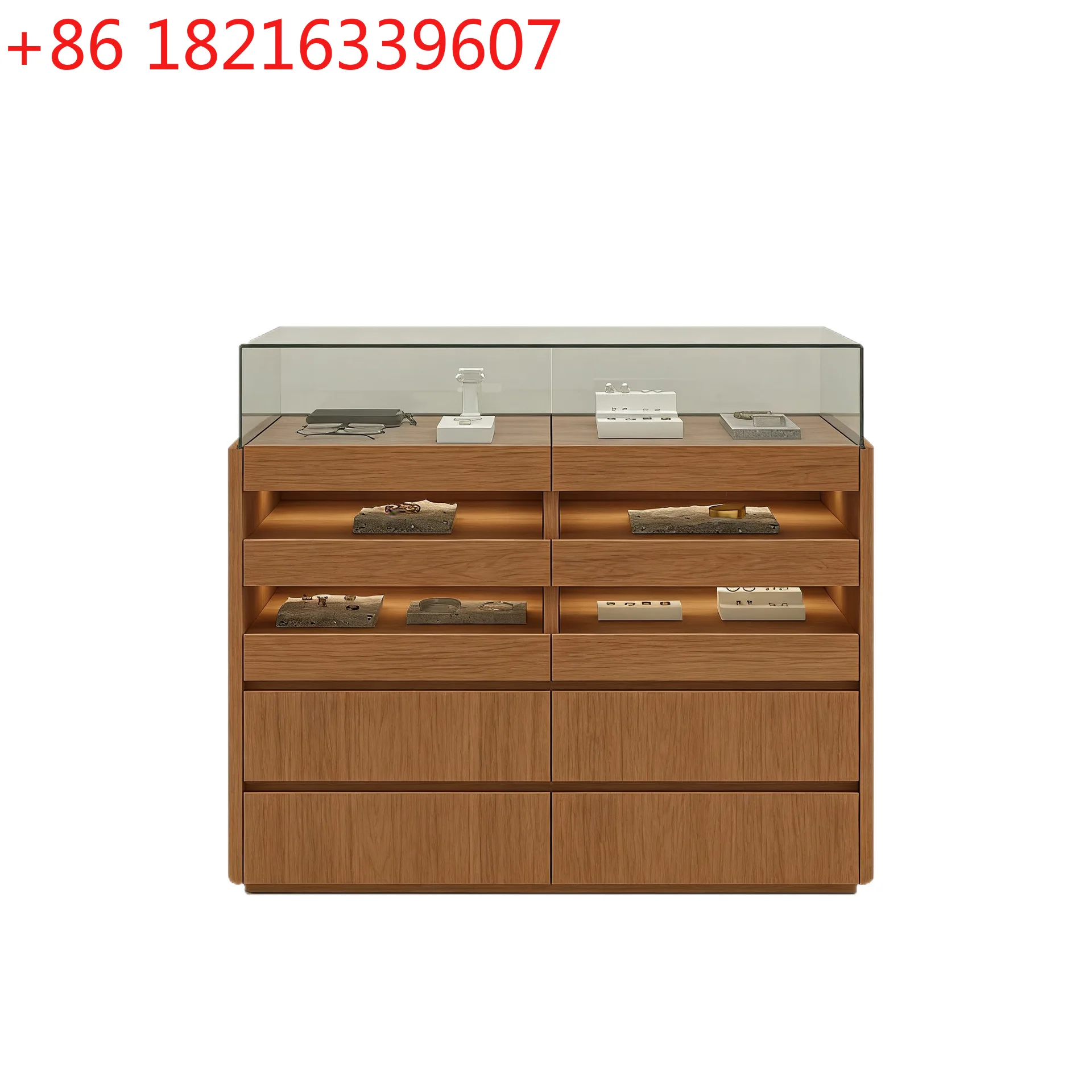 YAO glass jewelry watch display case clothing store with drawer storage commercial