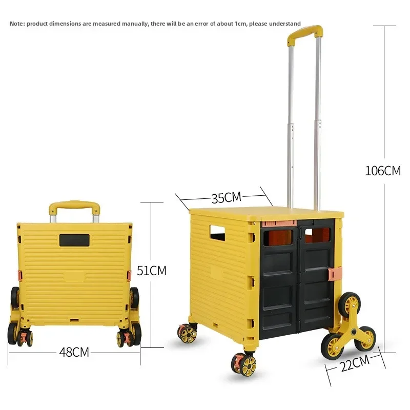 Outdoor folding shopping cart, small pull cart, shopping cart, climbing cart, home shopping storage cart