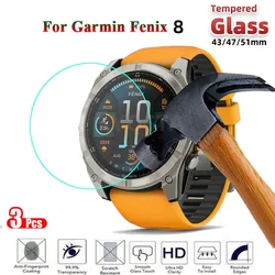 New Screen Protector Glass for Garmin Fenix 8 43mm/47mm/51mm Solar Scratch resistant HD Protective Glass For Fenix 8 Accessories