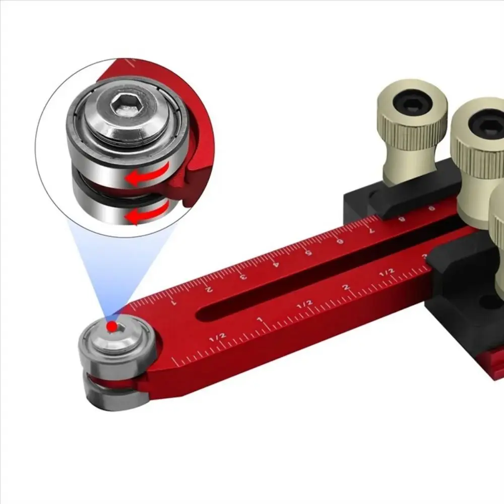 With Roller Woodworking Thin Rip Jig Fast Cutting Precise Cutting Auxiliary Tools Limit Position Aluminum Alloy
