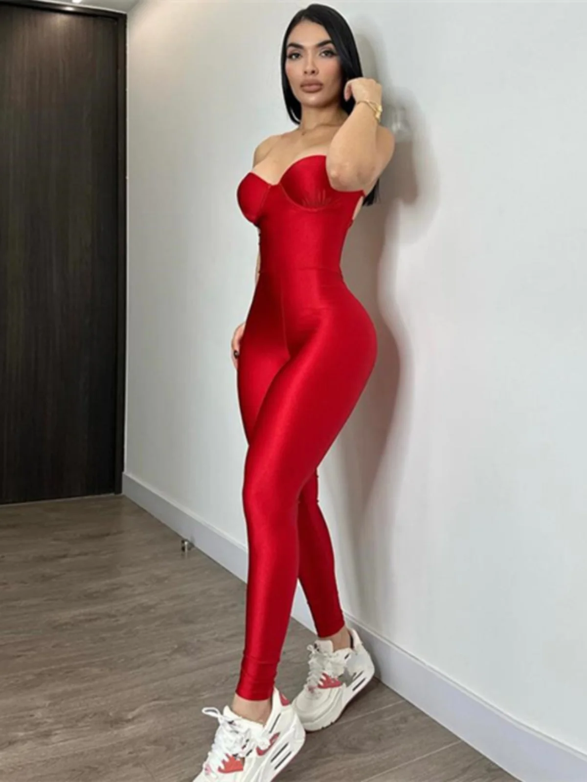 

Faionable Casual Women's Jumpsuit Bodysuit Overalls Long Pants Street Sle mid Waist Regular Thin Winter Collection