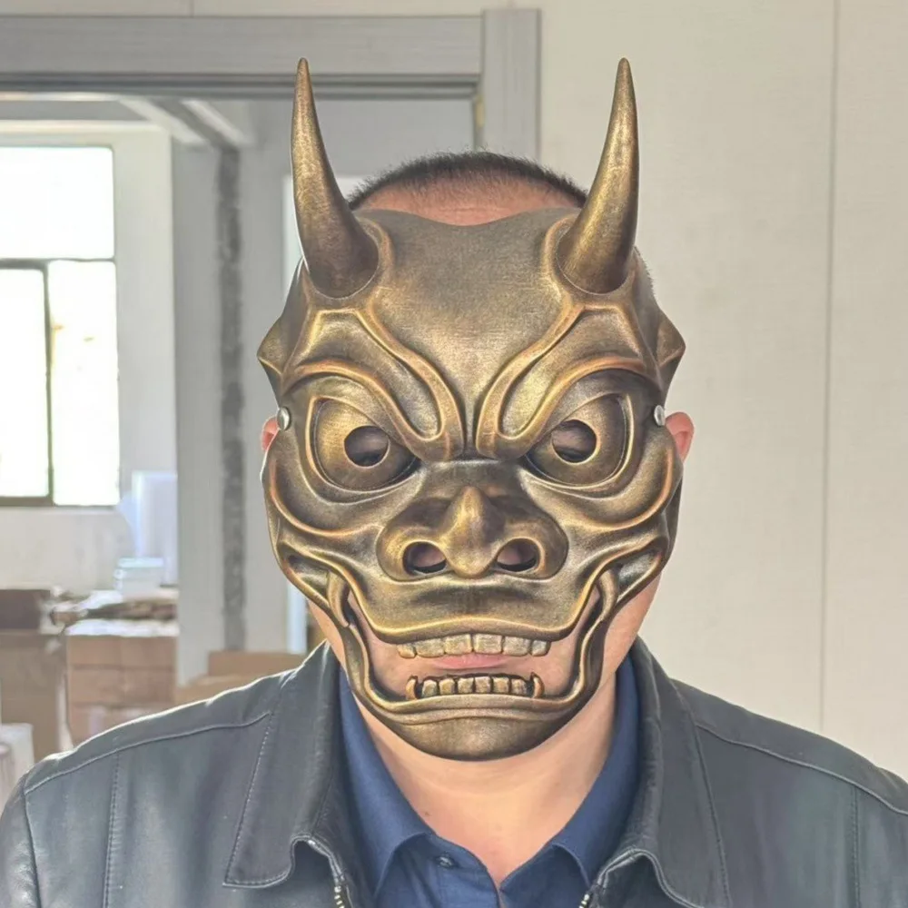 

Хэллоуин призрак фестиваль косплей костюм вечерние танцевальная мероприятия новый японский стиль Бода ужас смола мастерство маска для взрослых