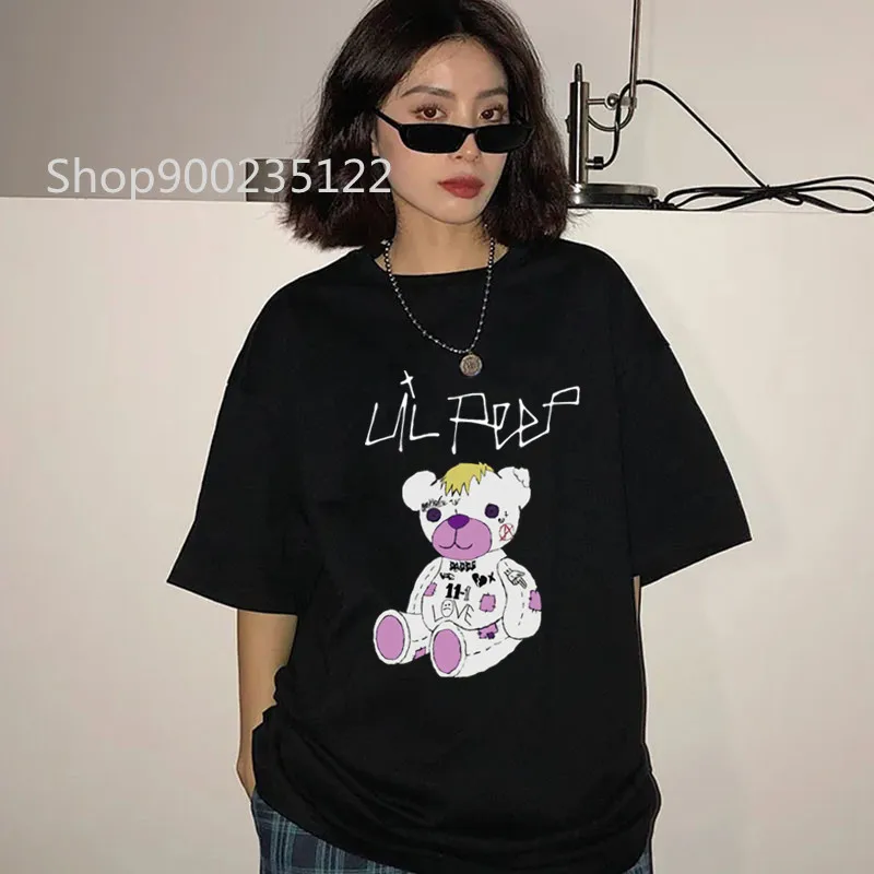 Streetwear tops Tee Printed Lil peep T-shirt women aesthetic summer harajuku clothes Hip pop graphic t shirts ropa de mujer