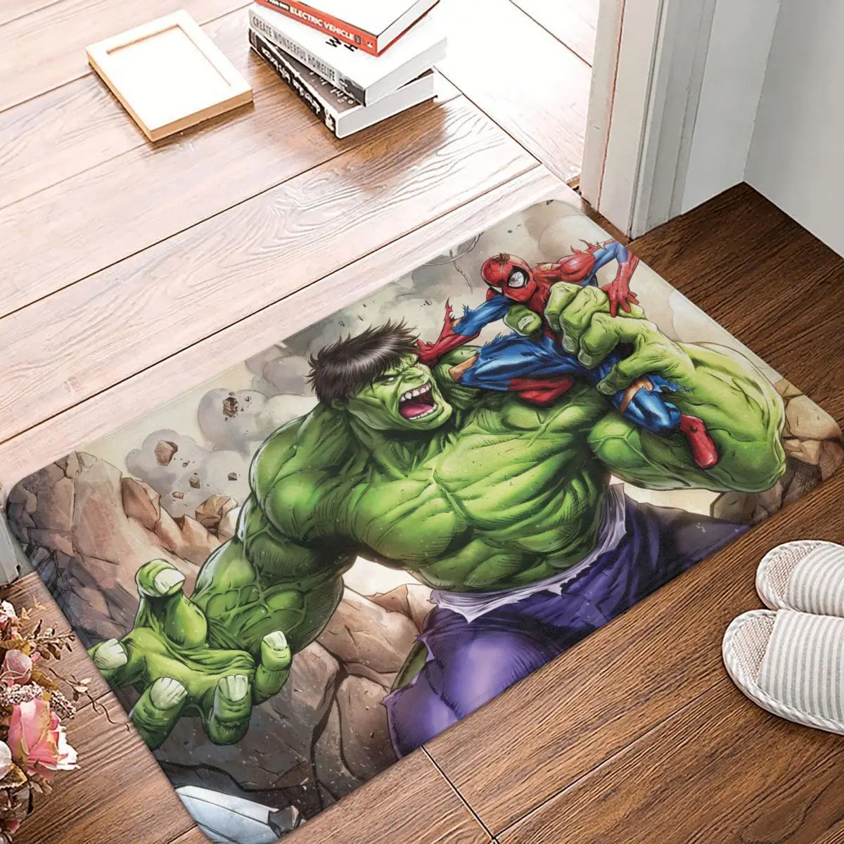 MARVEL Super Hero Kitchen Non-Slip Carpet Hulk Living Room Mat Welcome Doormat Home Decoration Rug