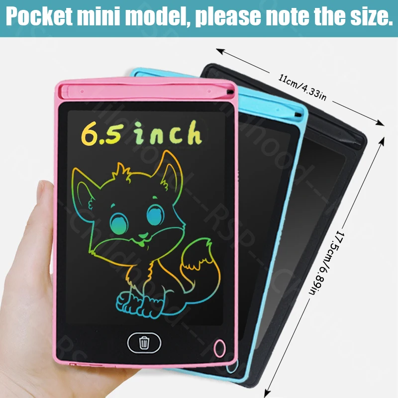 6.5 inch LCD Writing Tablet Drawing Board Montessori Educational Drawing Toys Kids Students Magic Blackboard Toy Christmas Gift