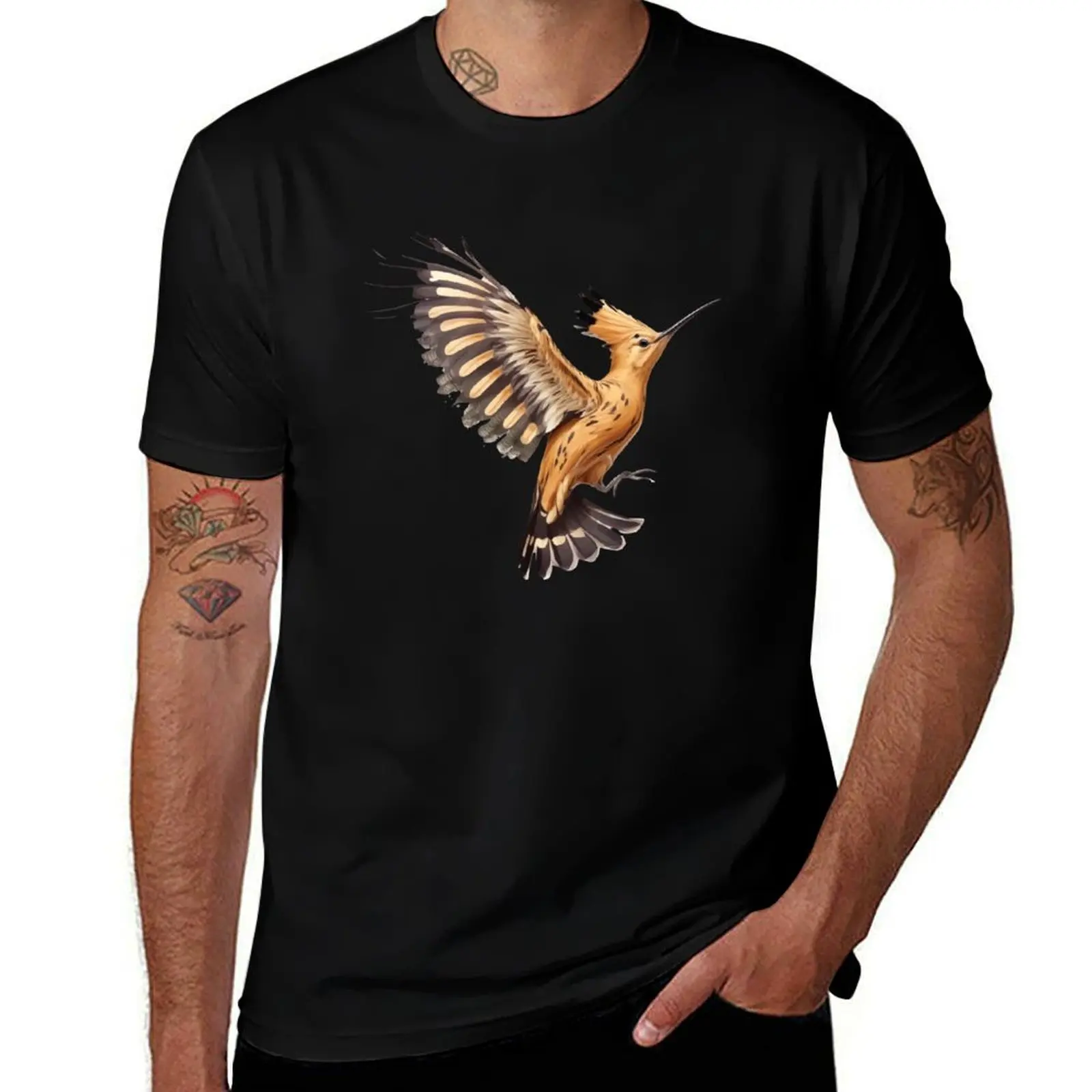 

Hoopoe flying, hoopoe bird flying, bird flying T-Shirt custom t-shirts sublime basketball graphic tees men workout shirt
