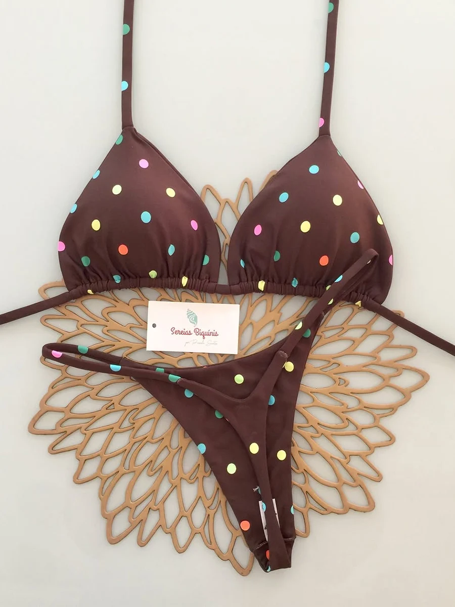2026 New Sexy Lace-up  Print Brazilian Bikini Women Swimsuit Micro Swimwear Backless Biquini Swimsuits Beachwear Thong