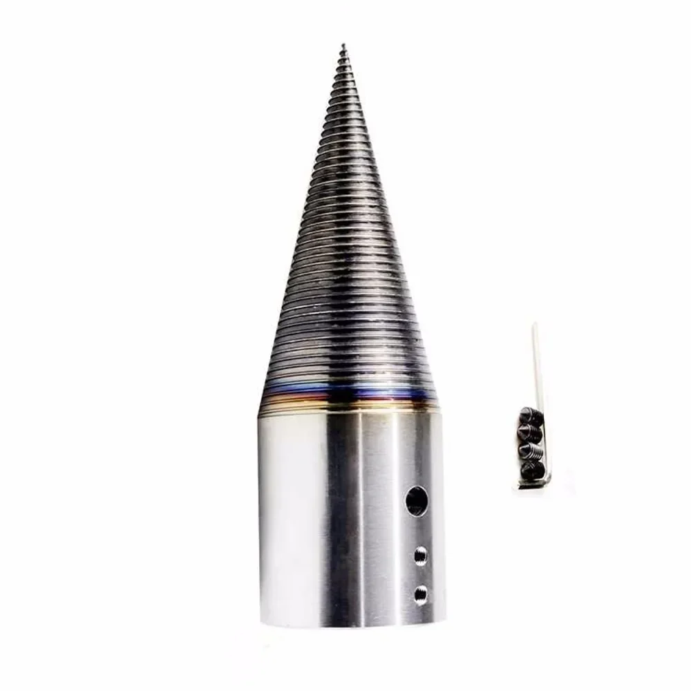 

Factory Outlet High-quality Electric wood splitter Wood chopper Log Splitters Cone drill bit Split axe hammer Splitting cone