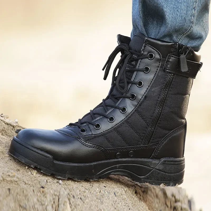 Mens Working Safty Shoes Army Combat Boots Militares Tacticos Zapatos Men Shoes Boots Feamle Men Desert Tactical Military Boots