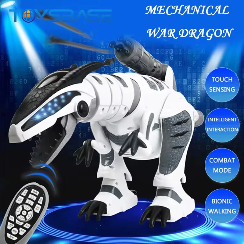 RC  Dinosaur Robot IR Induction Gestures Touch Remote Control Toys Interactive Intelligent Launch kids boy Musical War Dragon