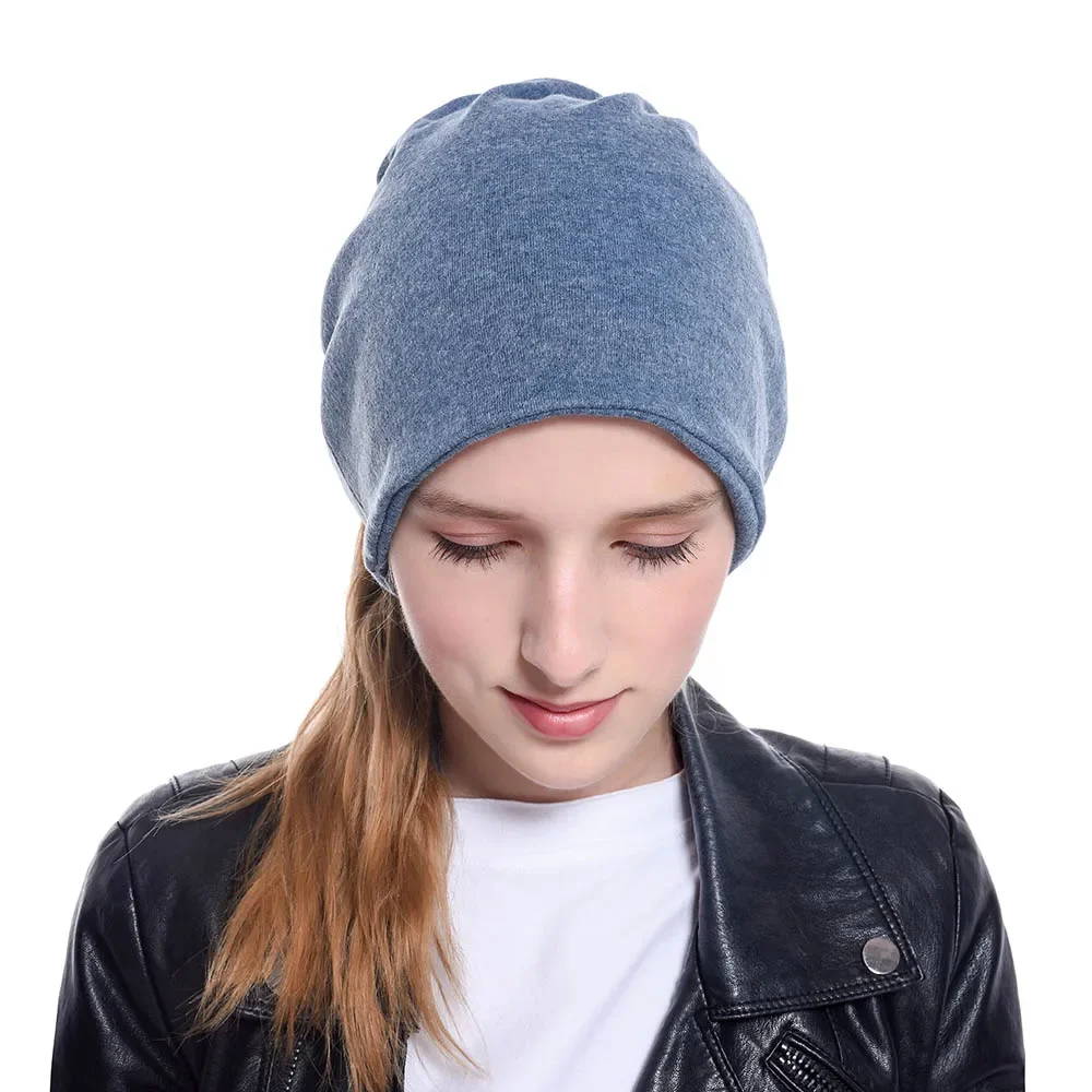 

Multifunctional Hat Hairband 12 Colors Winter Thick Colorful Hats for Women Casual Knitted Ponytail Beanies Bonnet Pink