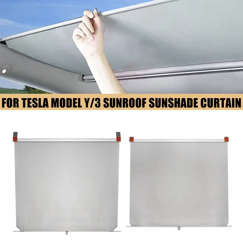 

Sunroof Sunshade Curtain for Tesla Model 3 Model Y 2017 2018 2019 2020 2021 2022 Car Retractable Sunshade UV Rays Protection