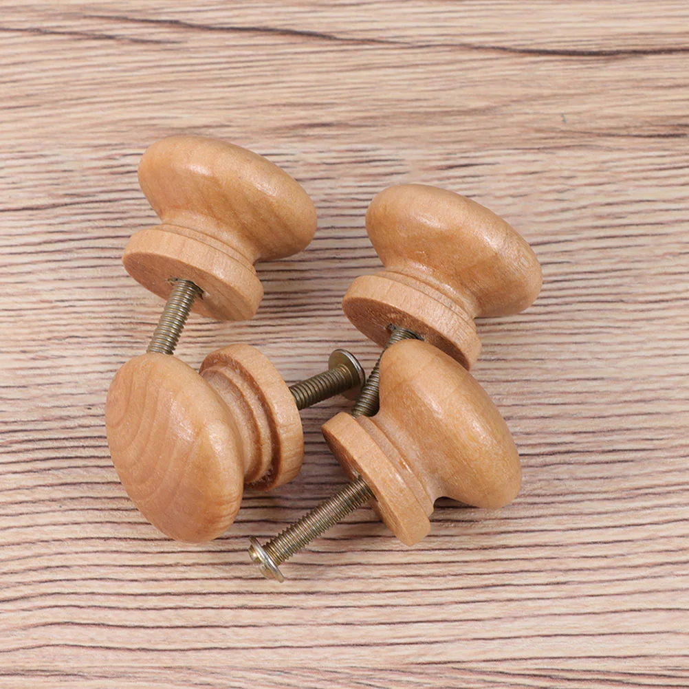 15 Pcs Dresser Pull Knob Wooden Door Knobs Supplies Cabinet Mushroom Drawer