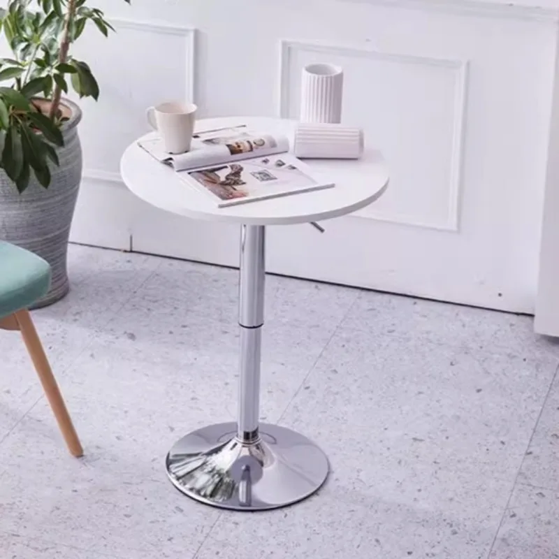 High-Top Bar Table, Adjustable and Rotatable Round Bar Table, Simple Meeting Table
