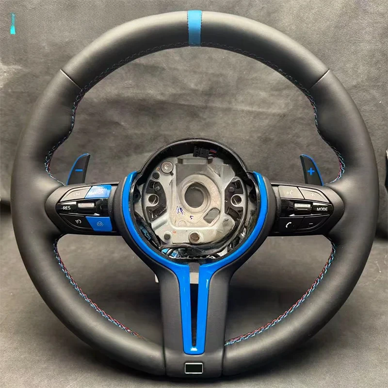 For BMW F01 F30 F10 F11 F20 F21 F25 F31 F34 F32 F33 F36 F22 F23 F46 F35 F80 F36 M3 M5 M6 Black Leather M Sporty Steering Wheel