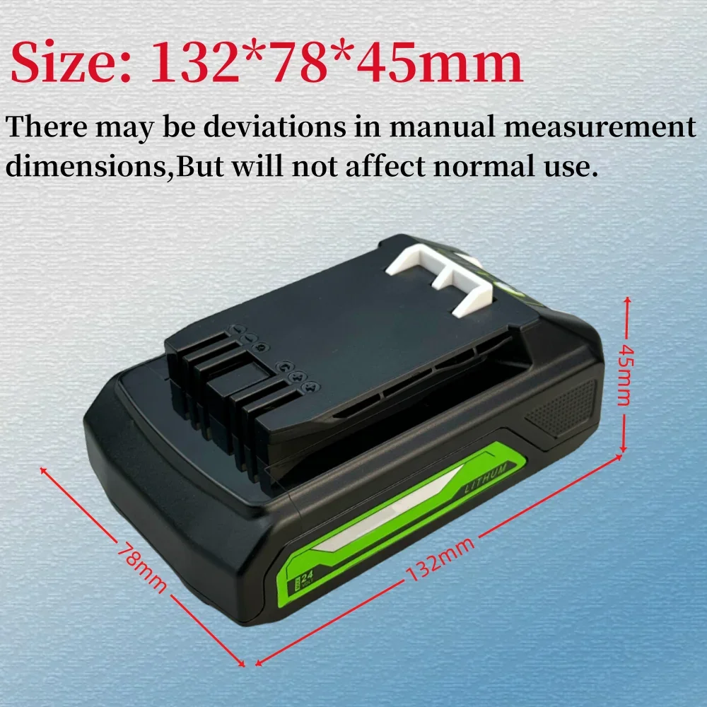 Batterie aste pour Greenworks, Eddie ion, batterie de remplacement pour tondeuse à gazon, outil électrique, tournevis, 24V, 3000 mAh, 4000 mAh, 6000mAh