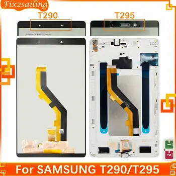 삼성 갤럭시 디스플레이 탭 A 8.0 2019 SM-T290 SM-T295 T290 T295 용 LCD 터치 스크린 어셈블리 교체 프레임 없음