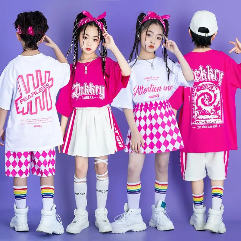 أزياء رقص الجاز للأطفال ، ملابس الهيب هوب الرائعة ، قمم وشورت أخضر ، أداء الأطفال ، ملابس المسرح #2