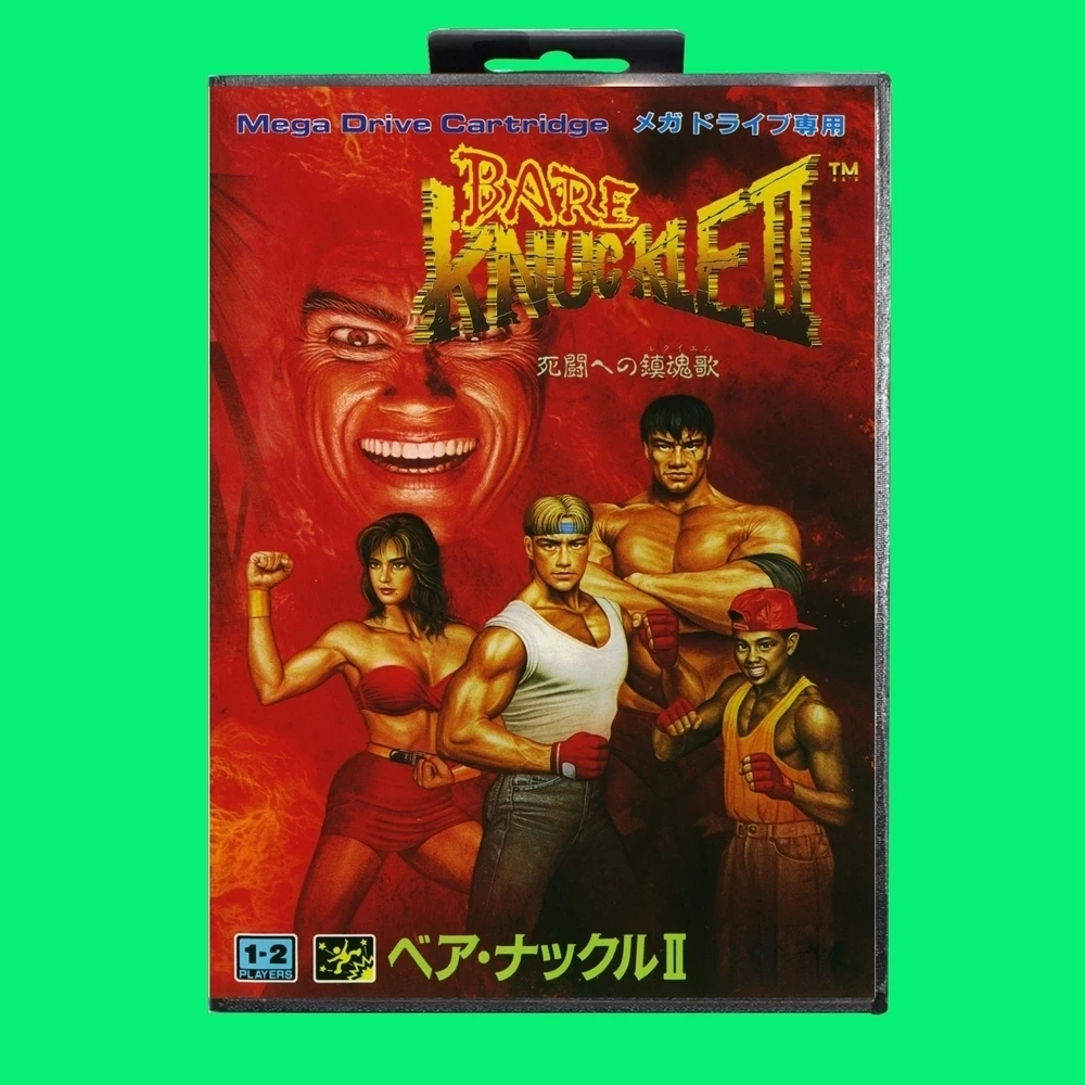 

Bare Knuckle II Game Cartridge 16bit MD Game Card With JP Cover Retail Box For Sega Mega Drive