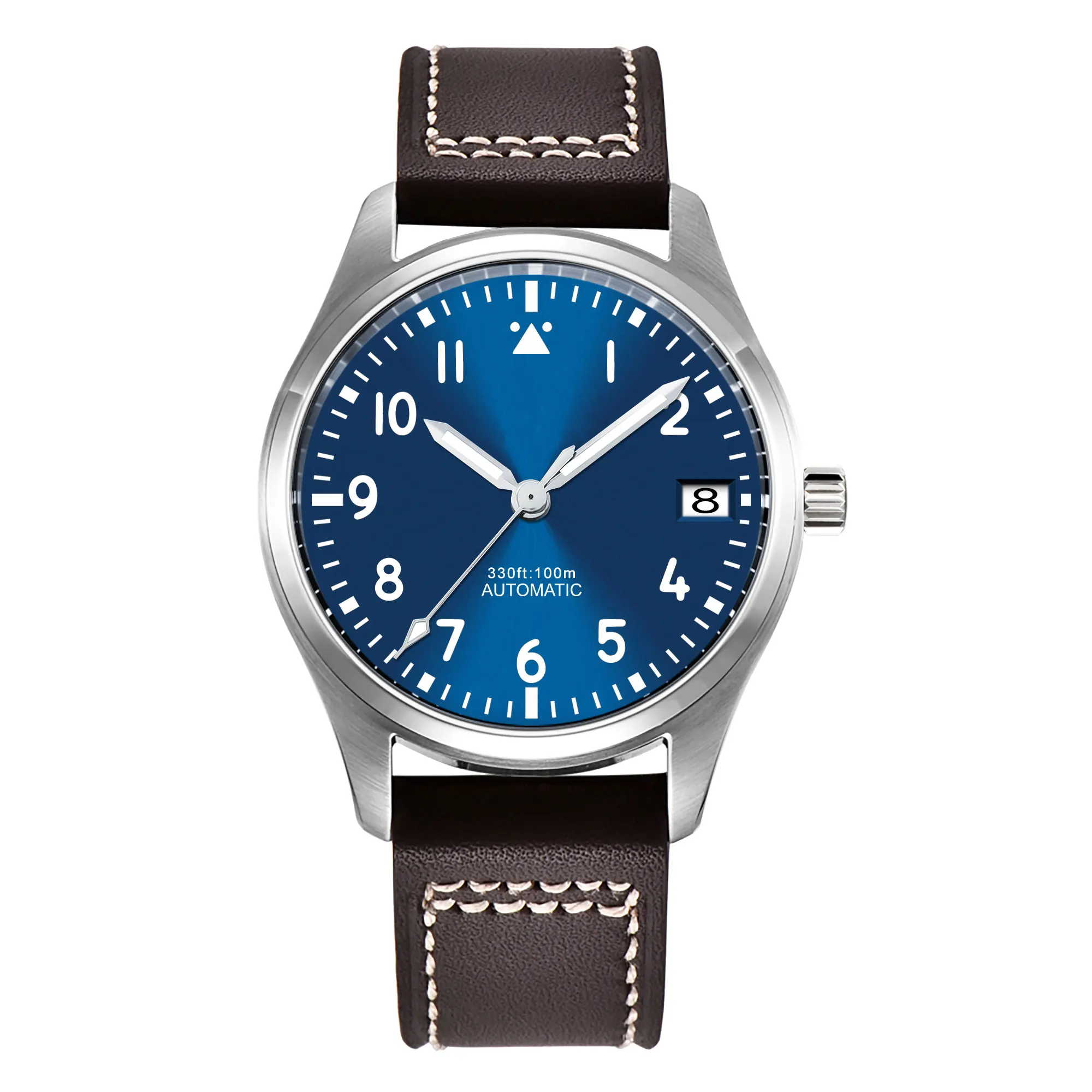 Orologio da uomo personalizzato 36MM / 39MM Moda Vetro zaffiro NH35 Orologi meccanici automatici da uomo Cinturino in pelle Calendario Orologio da polso