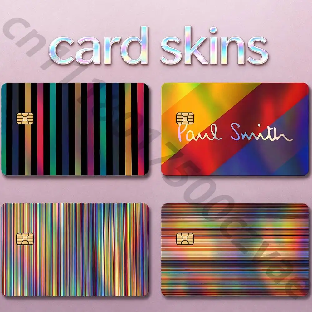 P-Paul S-Smith Shinny Skin Holographic Sticker Laser Film for Debit Credit Bank Card