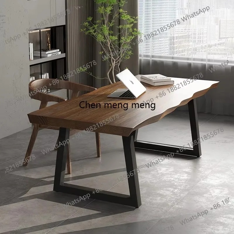 

RR Designer Modern Home Office Desks Big Asthetic Wooden Large Writing Computer Desks Standing Study Scrivania Office Furniture