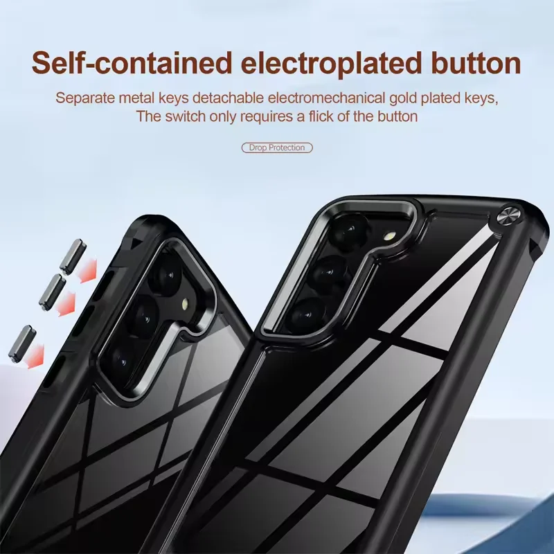 Rugged Heavy Duty Bumper Case For Samsung S25 S24 S23 S22 S21 Plus Ultra A54 A34 A14 A15 5G Hybrid Shockproof Armor Clear Cover