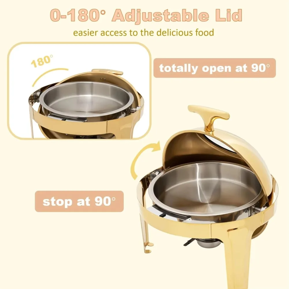 Roll-top Luxury Stainless Steel Commercial Warmer, Buffet Warmer, Transparent