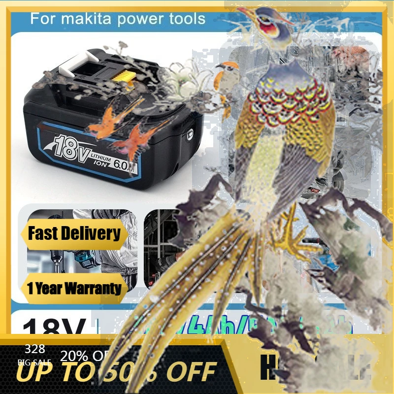 

【Fast Delivery】BL1830 18V 3Ah/4Ah/5Ah/6Ah Battery And Charger For Makita 18V Battery Rechargeable Replacement BL1860 BL Tools