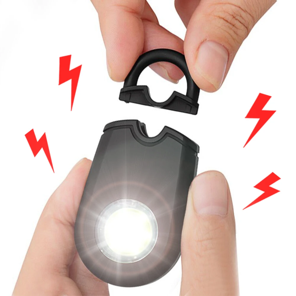 3個入り 緊急用護身アラームキーホルダー 安全防衛キーホルダー LEDセキュリティパーソナルアラームキーホルダー 女性用