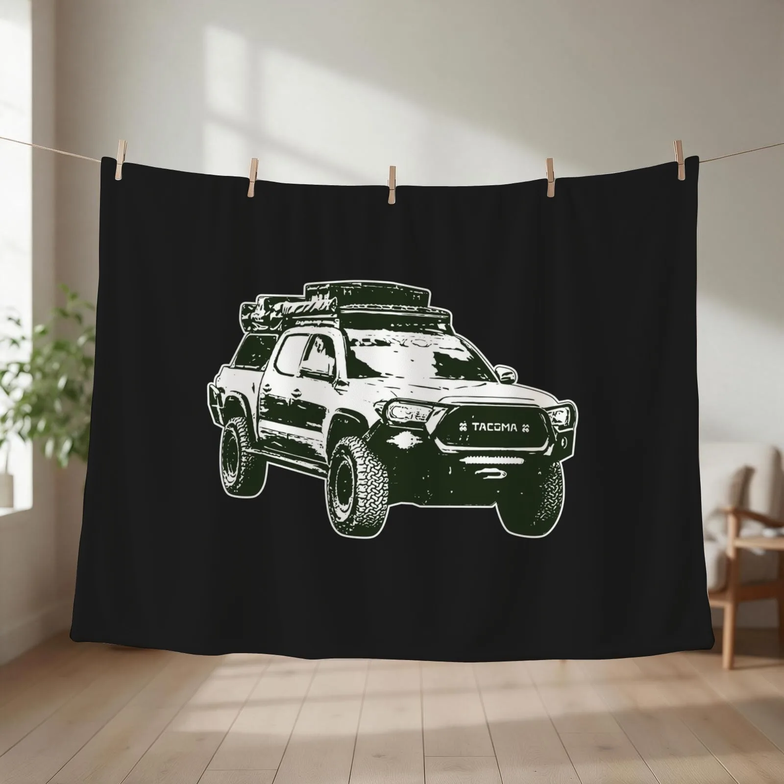 Adventure Tacoma Sketch Throw Blanket sofa bed Soft Big Retros Custom Blankets
