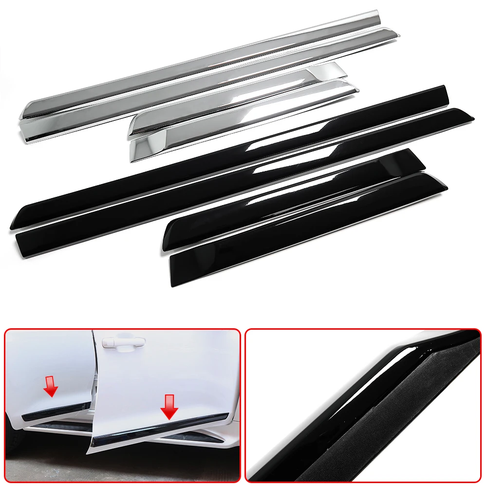 

4pcs ABS Chrome Car Side Door Body Protector Molding Cover Trim For Toyota Land Cruiser FJ200 LC200 2016 2017 2018 2019 2020