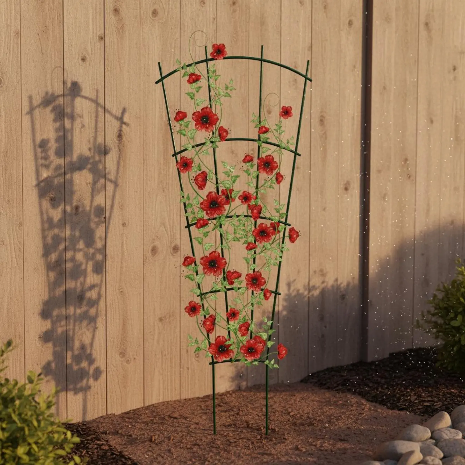 Metal Plant Trellis Decorative Climbing Plant Trellis Potted Vine Frame Sturdy Flower Pot Stand Rust-Resistant for Garden, Patio