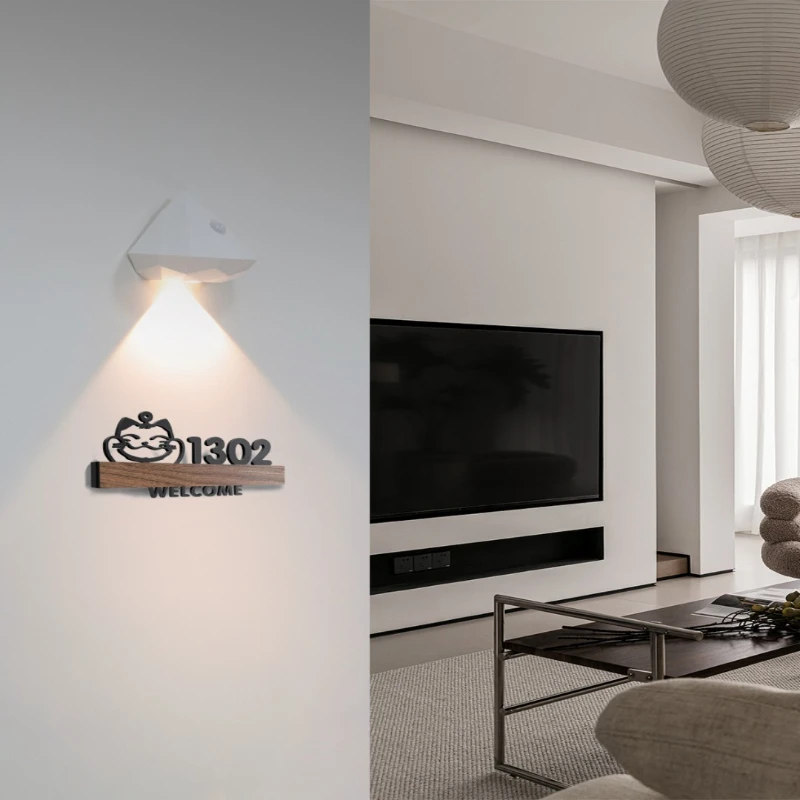 LED Magnetic Wall Lamp Intelligent Human Motion Sensing Lamps Creative Minimalist Charging Small Night Light Corridor Staircase