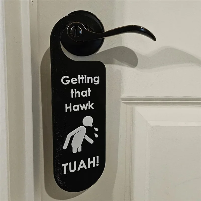 Funny Door Knob Hanger Acrylic Interesting Door Handle Hook Spoof Spit Acrylic Door Hangers Decoration-AT64