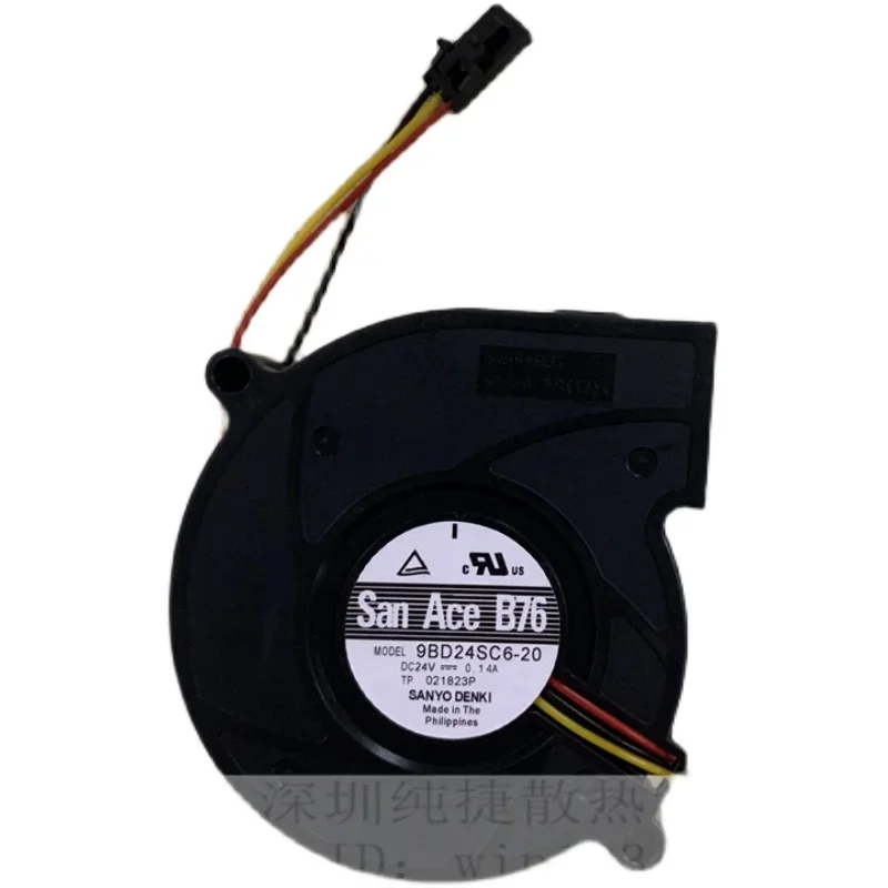 Sanyo Denki 9BD24SC6-20 DC 24V 0.14A 3-Wire Server Cooling Fan