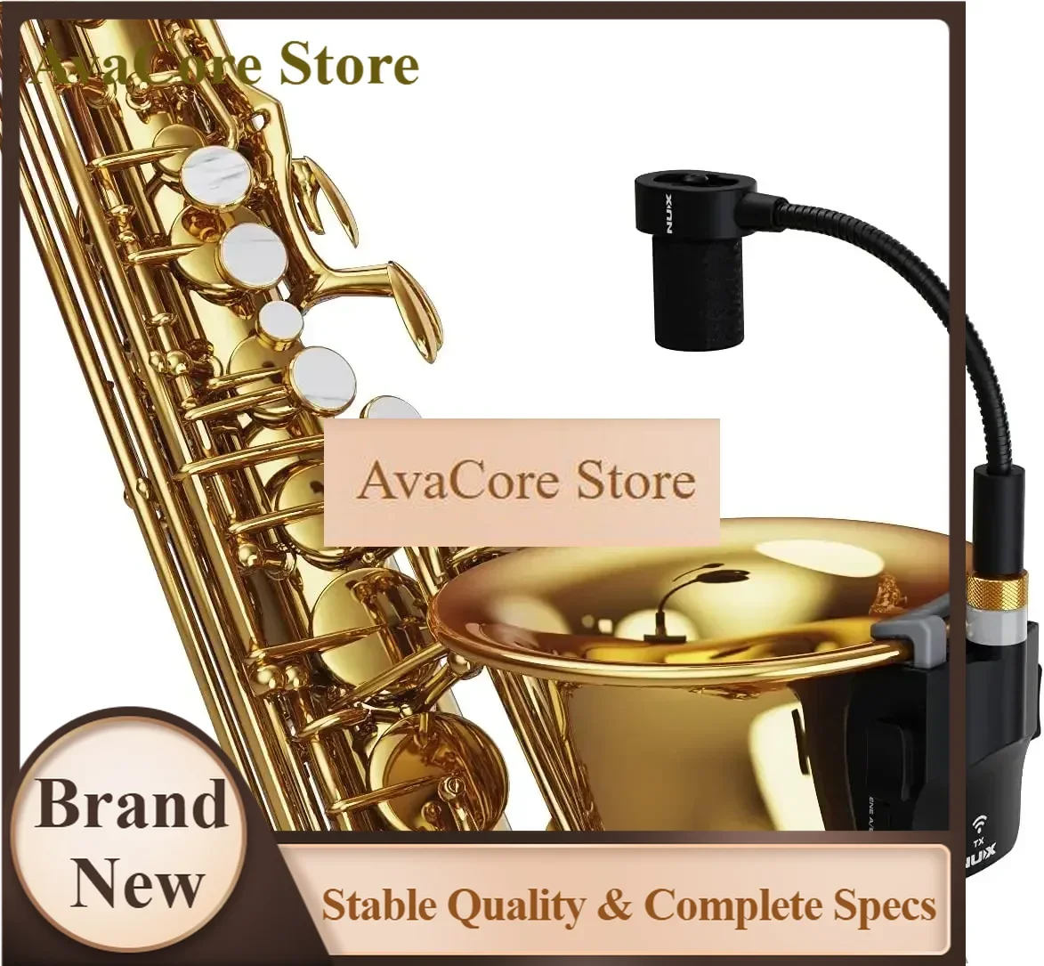AvaCoreN-UX B6 Wireless Microphone Transmitter High Resolution 24-bit 44.1kHz Audio 2.4GHz Wireless Saxophone Microphone