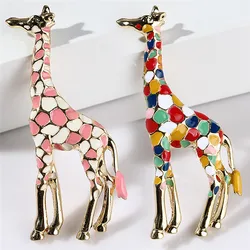 Giraffe Brooches For Women Cute Animal Brooch Pin Fashion Jewelry Color Gift For Kids Exquisite Brooch Couple Collar Jewelry Pin