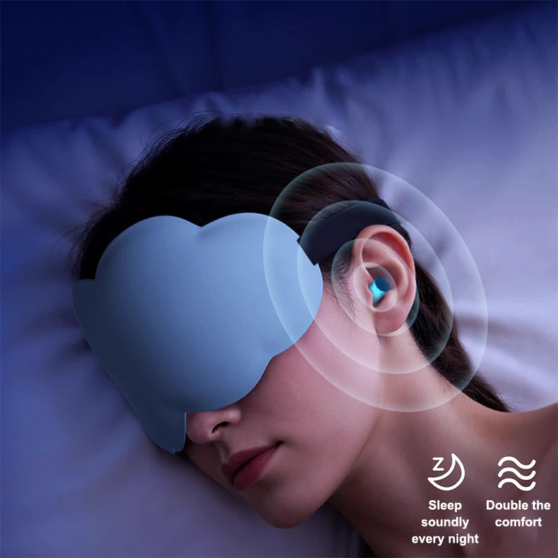 

3D Sleeping Mask Memory Foam Block Out Light Eye Shade Blindfold For Tiredness Relief Night Sleeping Aid Face Mask Eyepatch