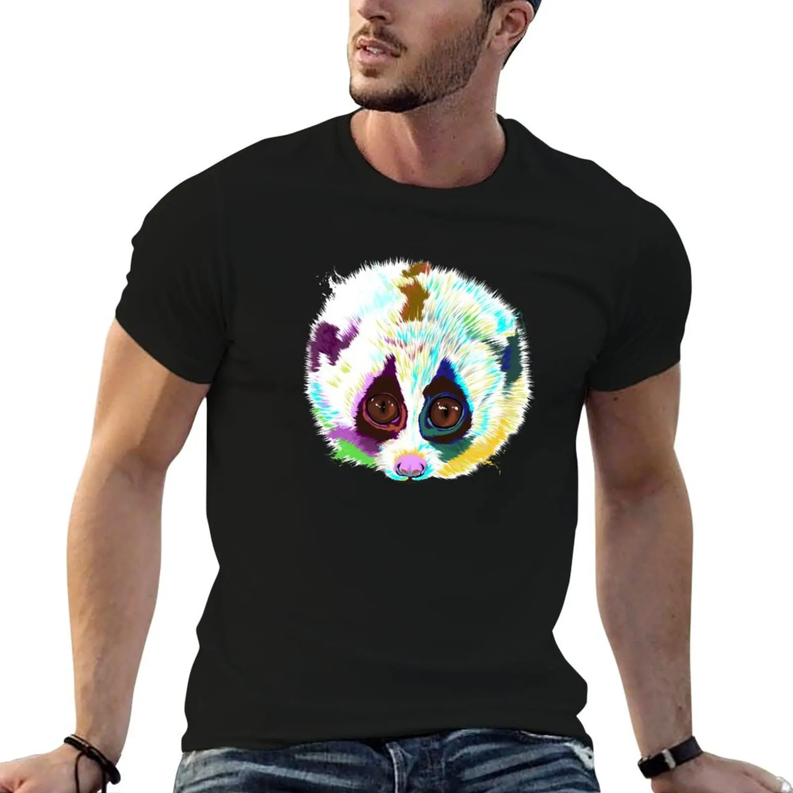 Splash Slow Loris T-Shirt valentines clothes anime shirt T-shirt men