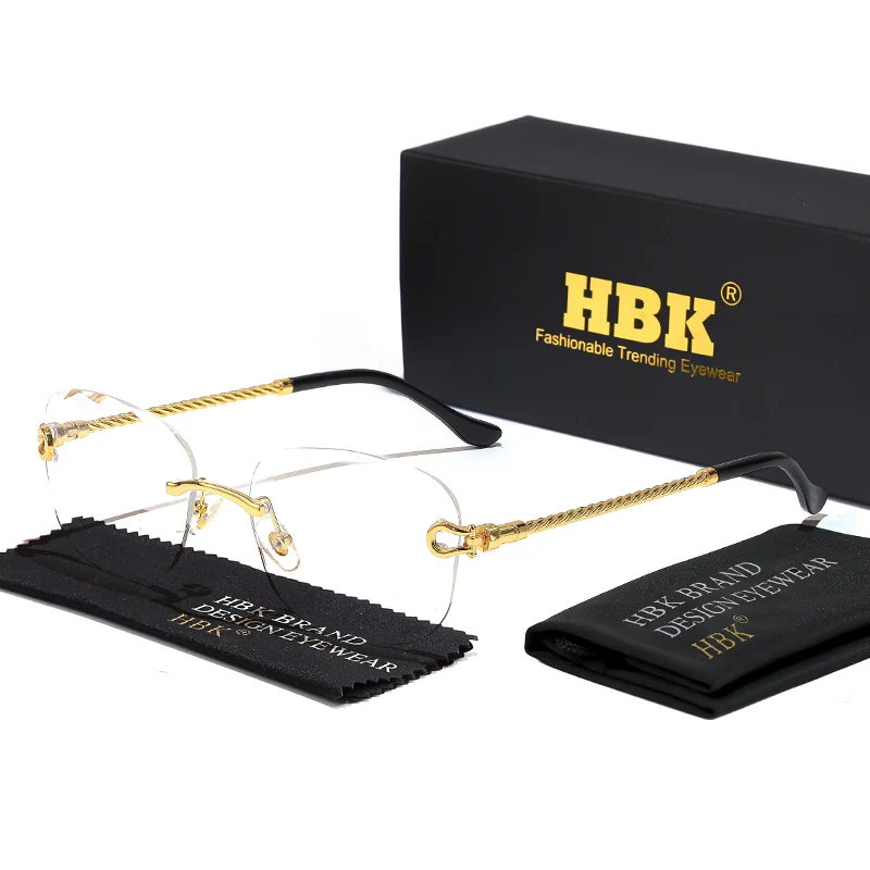HBK Rahmenlose Metall-Sonnenbrille 6