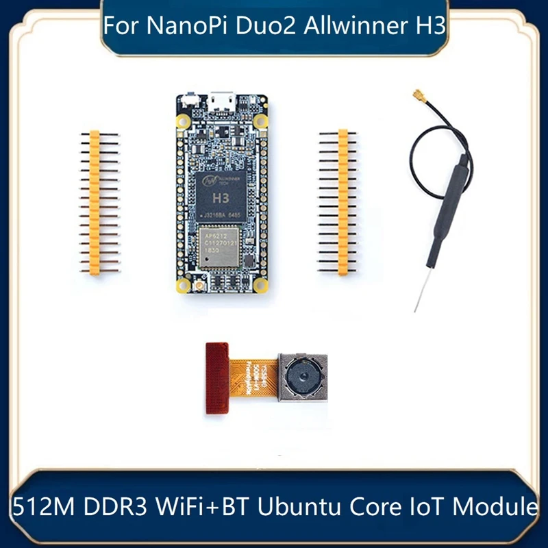 For Nanopi Duo2 Allwinner H3 Quad-Core 512MB DDR3 Wifi Bluetooth Ubuntucore Iot Development Board With OV5640 Camera