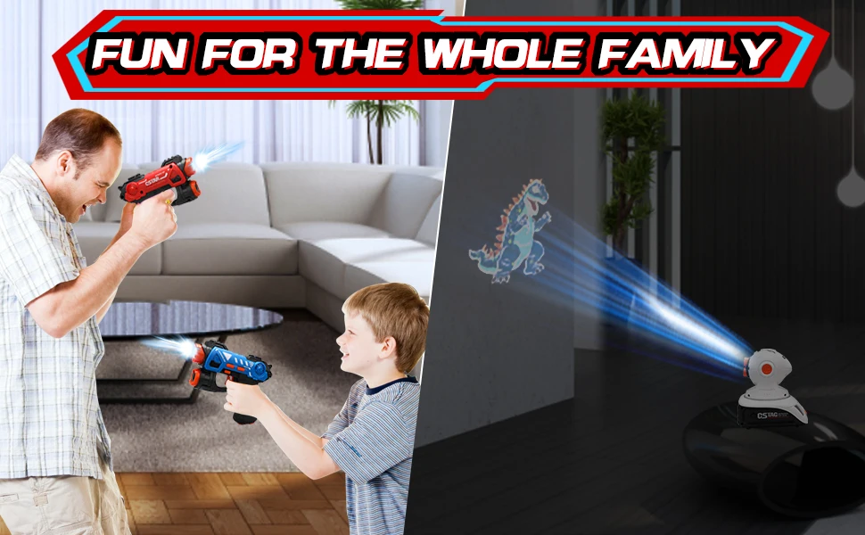 CSTAG Projektor Ente UFO Jagd Schießen Spiel Kinder Geschenke Spielzeug Für Jungen Laser Tag Infrarot Mini Pistole Pistolen Kampf Spiel Indoor – Detail 3