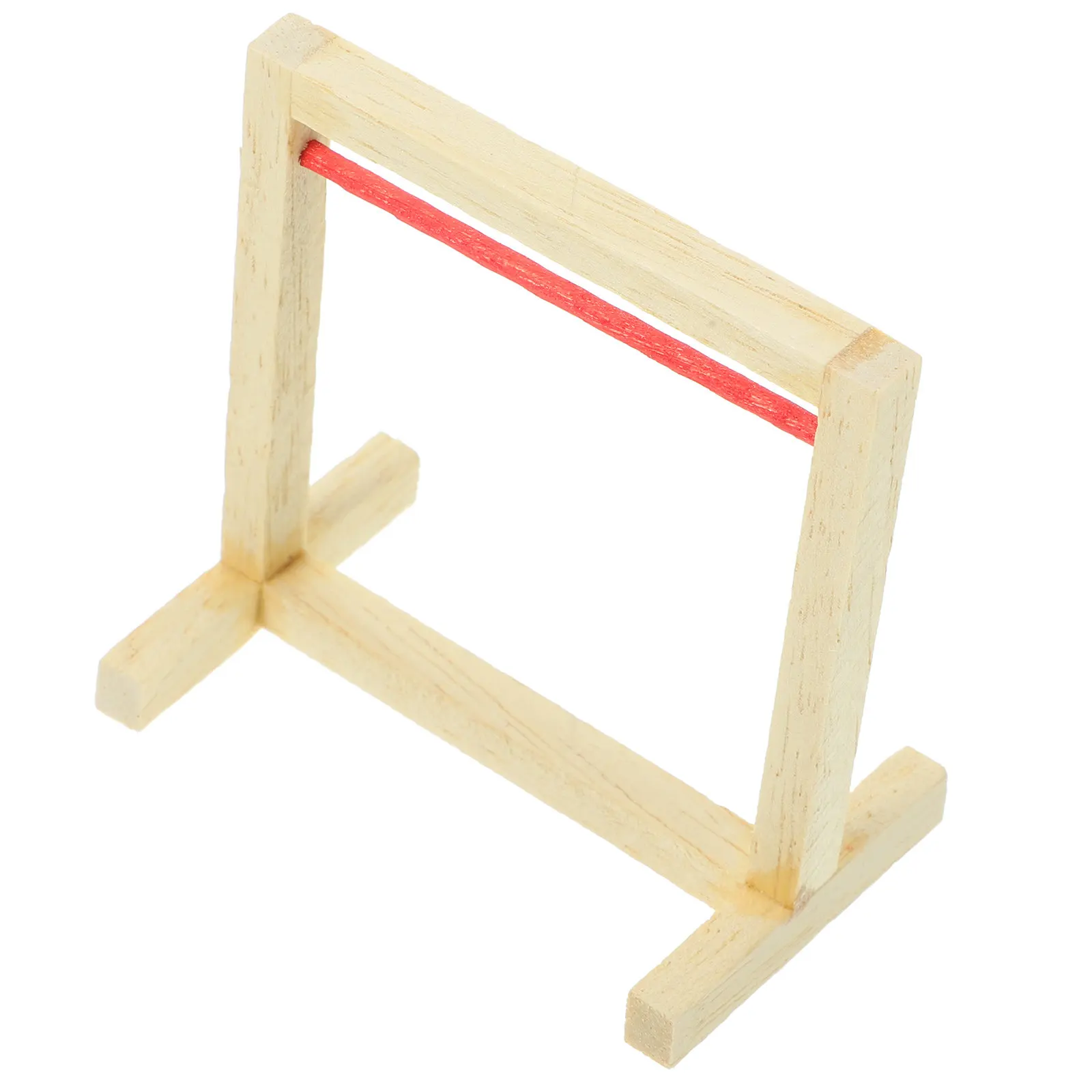 

Mini Wooden Clothes Hanger Rack Simulated Garment Shelf Small Decorative Clothing Holder for Mini House Storage Display