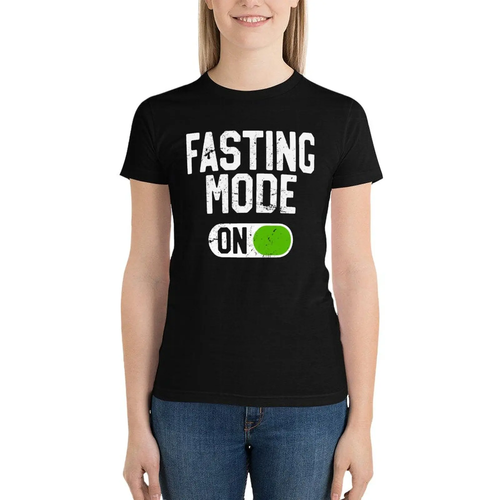 

Fasting Mode On, Funny Intermittent Fasting T-Shirt cute tops lady clothes summer top T-shirt Women