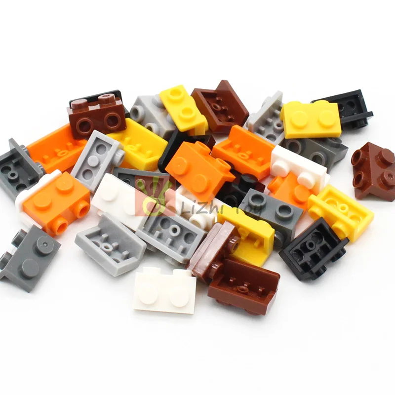 50pcs MOC 99781 Brick Bracket 1x2 - 1x2 Building Block Compatible Construction Accessory Friends Educational Toys