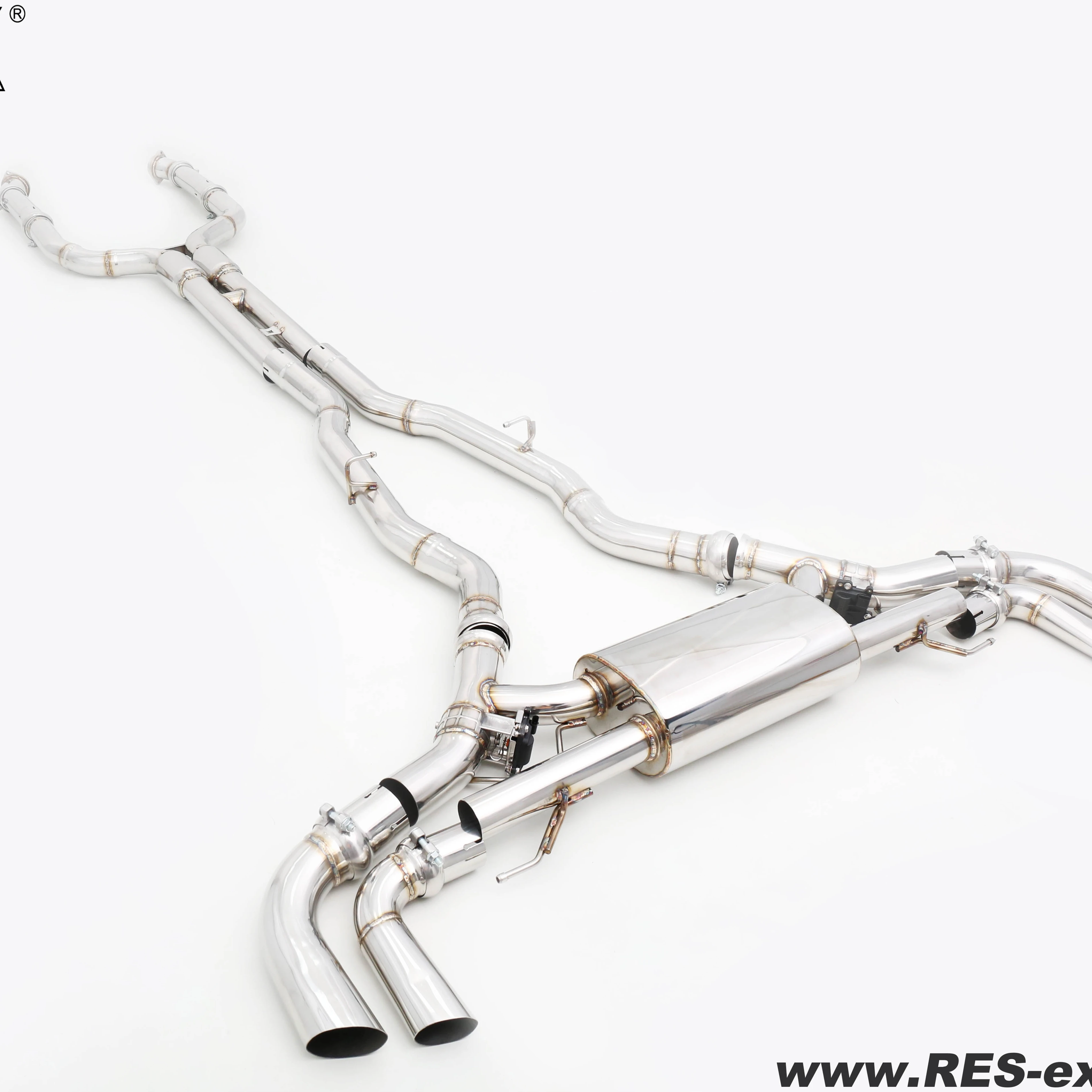 RES Stainless Steel (SS304) Valve Catback Exhaust System for X5/G05 X6/G06 M60i N63B 4.4T. Enhances Sound and Performance